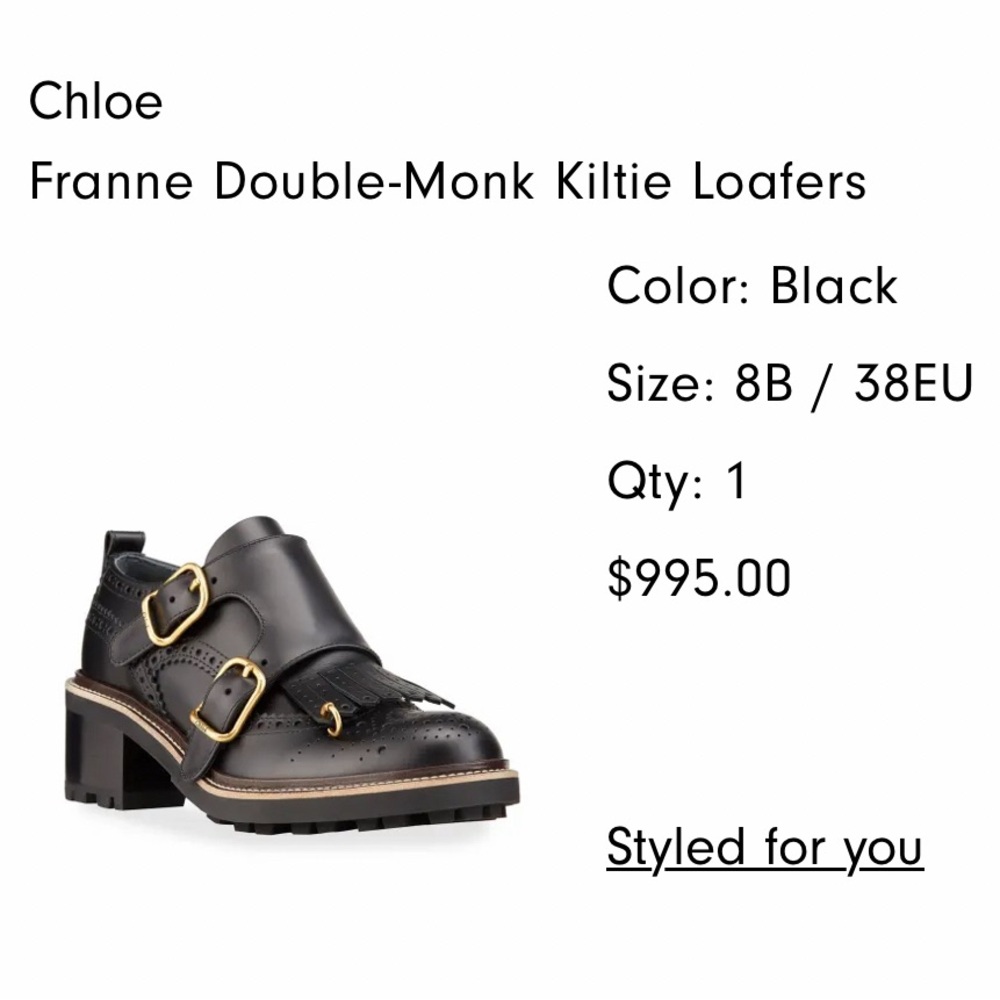 Chloe - Black - 38 - Worn Once